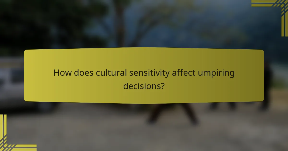 How does cultural sensitivity affect umpiring decisions?